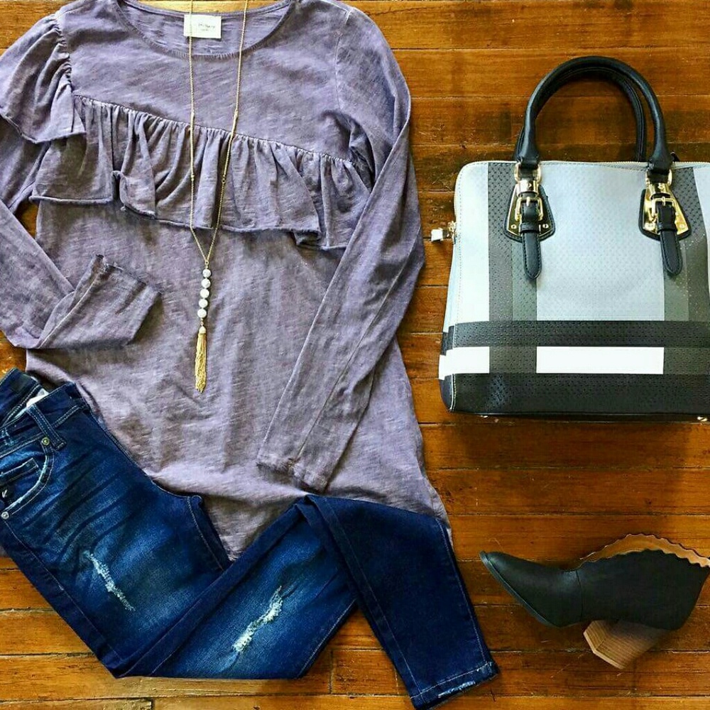 Gorgeous dark lavender blouse